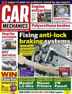 Car Mechanics magazine, November 2015: anti-lock brakes (ABS), Ford Ka corrosion, Citroen C1 VTR, BMW Mini 1.6 engine extraction, Peugeot 306 diesel clutch