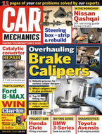 Car Mechanics magazine, January 2020: brake calipers, 2.6 V6 turbodiesel catalytic converter, Ford B-Max parts, Nissan Qashqai, Honda Civic, BMW 3-Series E90, Toyota Avensis D-4D diagnostics