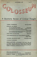 Colosseum - Vol III, No 15, September 1937 - A Quarterly Review of Critical Thought