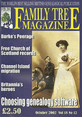 Family Tree Magazine, October 2002, Volume 18, Number 12