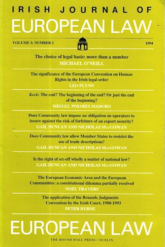 Irish Journal of European Law Vol 3 No 1 1994