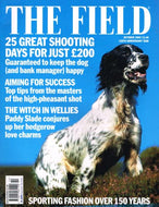 The Field magazine, October 2003 - 150th anniversary year. Shooting days, dogs, pheasants, Paddy Slade, sporting fashion