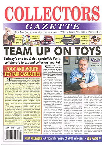 Collectors Gazette magazine, Number 205, April 2001 - For Toy Collectors Worldwide