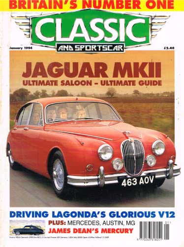 Classic and Sportscar January 1994 (Classic and Sports Car): Jaguar MKII, Aston Martin Lagonda, James Dean's Mercury