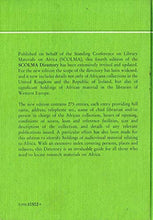 Load image into Gallery viewer, SCOLMA Directory of Libraries and Special Collections on Africa in the United Kingdom and Western Europe