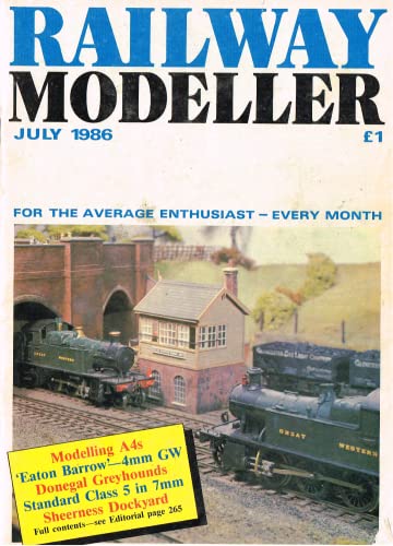 Railway Modeller, July 1986, Volume 38, Number 429- For the Average Enthusiast - Modelling A4s, 'Eaton Barrow' - 4mm GW; Donegal Greyhounds; Standard Class 5 in 7mm; Sheerness Dockyard