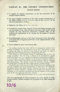 Vatican II: The Liturgy Constitution