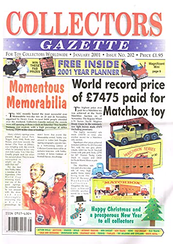 Collectors Gazette magazine, Number 202, January 2001 - For Toy Collectors Worldwide