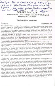 Ferret Fantasy - Catalogue R21, March 1999