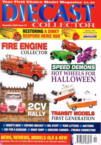 Diecast Collector magazine, November 2005, Issue 97: Speed Demons, Hot Wheels for Halloween, Ford Transit models
