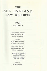 The All England Law Reports 1972 Vol 2