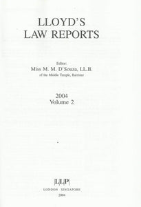 Lloyd's Law Reports - 2004, Volume 2