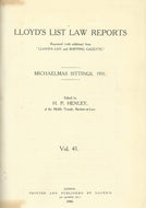 Lloyd's List Law Reports - Volume 41, Michaelmas Sittings, 1931