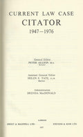 Current Law Case Citators 1947-1976