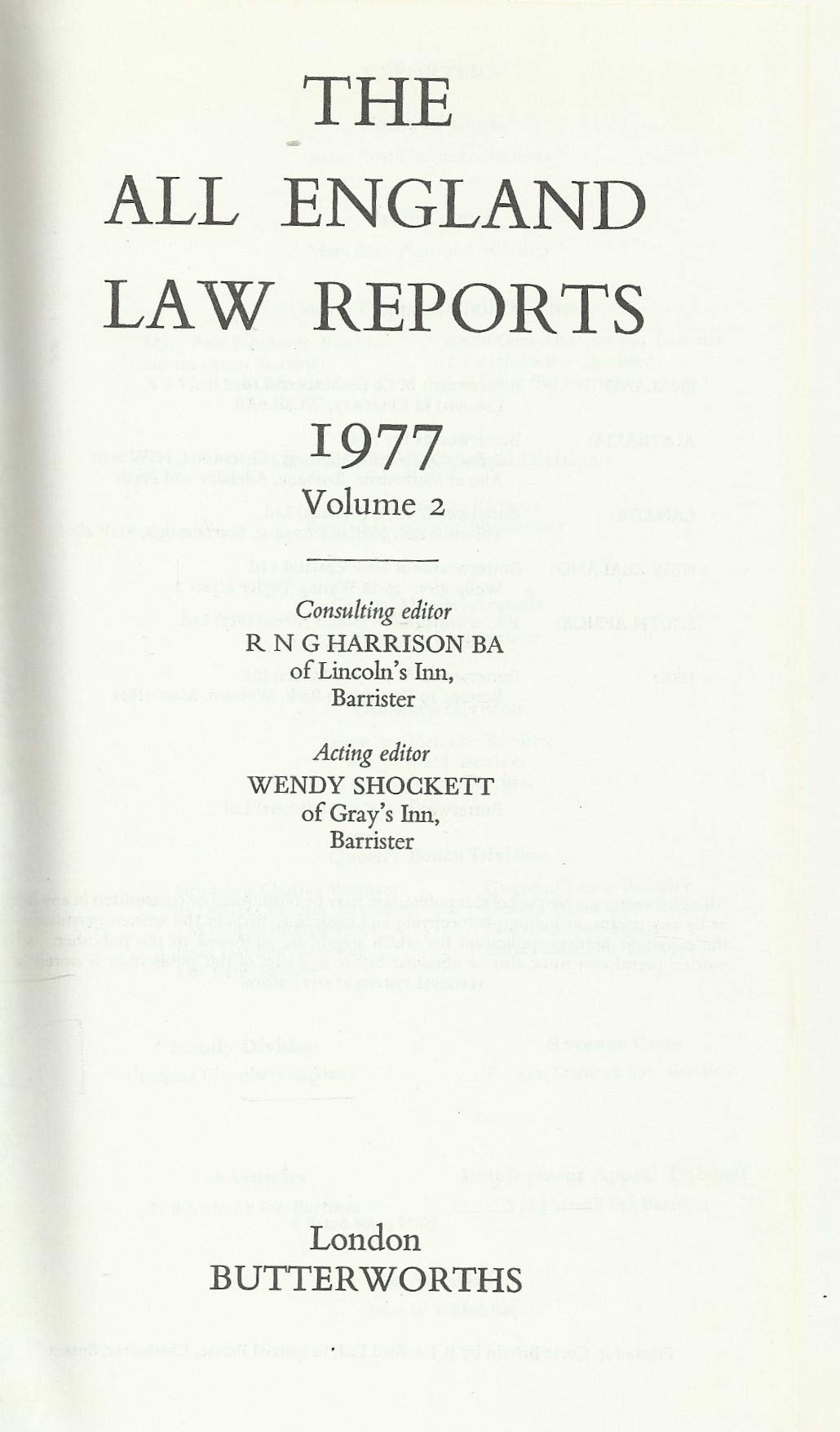The All England Law Reports 1977 Vol 2