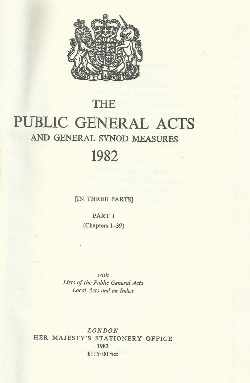 The Public General Acts and General Synod Measures: With Lists of the Public General Acts, Local Acts and an Index