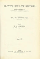 Lloyd's List Law Reports - Volume 18, Hilary Sittings, 1924