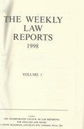 The Weekly Law Reports 1998, Volume I