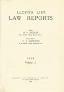 Lloyd's List Law Reports - 1954 Volume 2