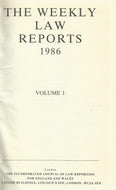Weekly Law Reports 1986 Vol 1