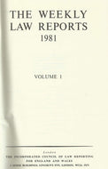 Weekly Law Reports 1981 Vol 1