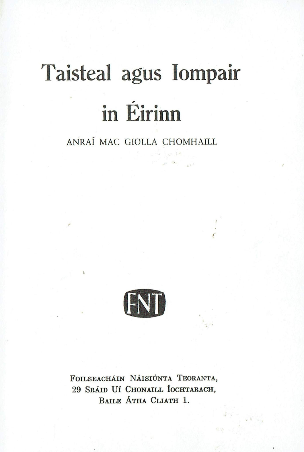Taisteal agus Iompair in Éirinn