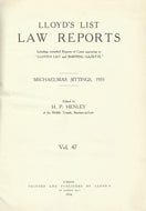 Lloyd's List Law Reports - Volume 47, Michaelmas Sittings, 1933