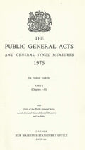 The Public General Acts And General Synod Measures 1976. Part Iii.