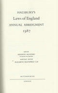 Halsbury's Laws of England Annual Abridgment 1987