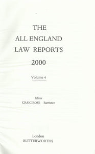 The All England Law Reports. 2000, Volume 4.
