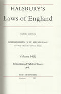 Halsbury's Laws of England - Fourth Edition, 54(1): Consolidated Table of Cases A-L