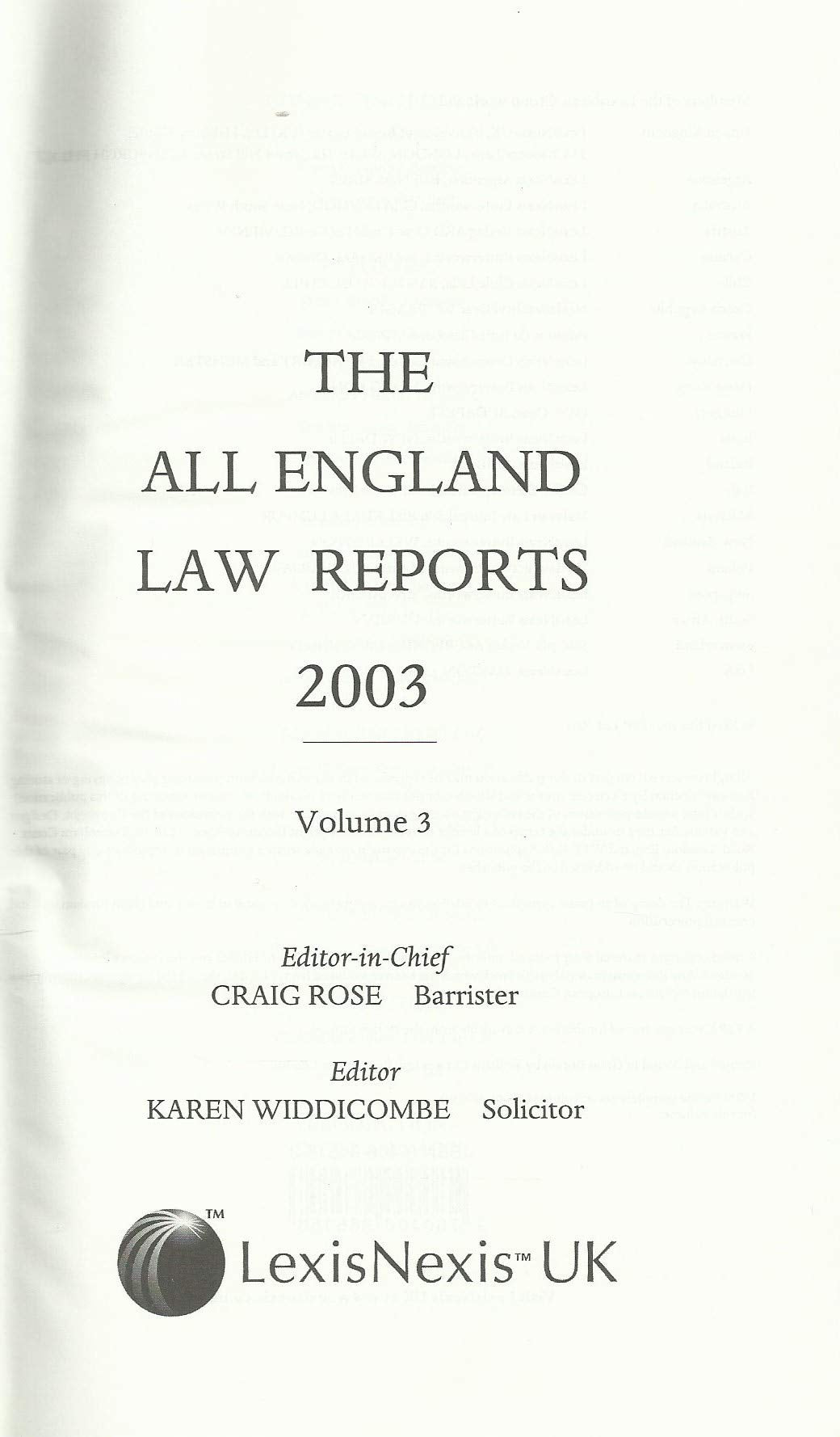 The All England Law Reports 2003, Volume 3