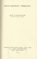 Sean-chainnt Theilinn (Irish language - lexicography)