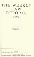 Weekly Law Reports 1992 Vol 1