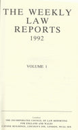 Weekly Law Reports 1992 Vol 1