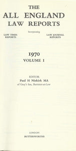 The All England Law Reports 1970 Volume 1