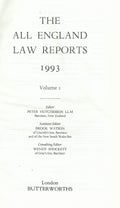 The All England Law Reports 1993, Volume 1