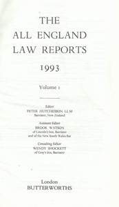 The All England Law Reports 1993, Volume 1