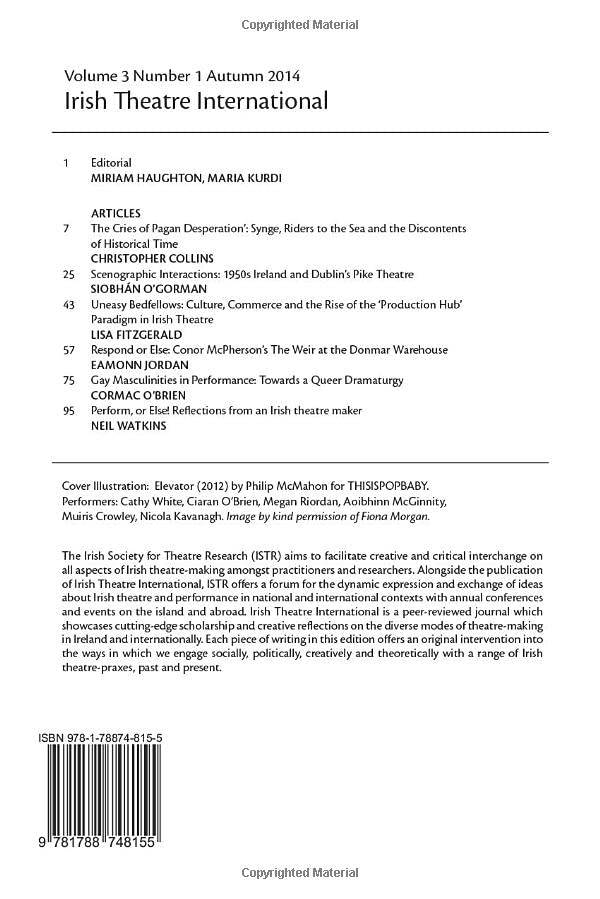 Irish Theatre International Vol. 3 No.1 Autumn 2014 (Carysfort Press Ltd.)