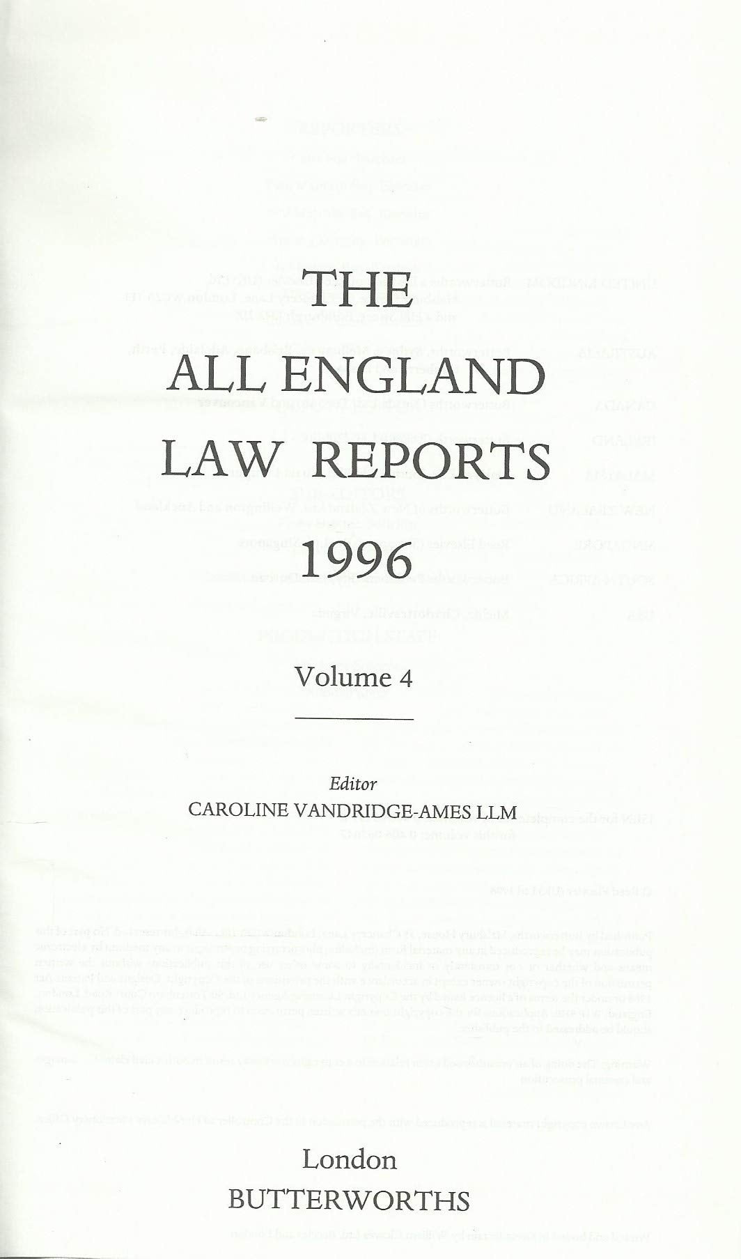 All England Law Reports 1996: Vol 4