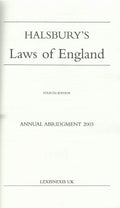 Halsbury's Laws of England Annual Abridgment 2003