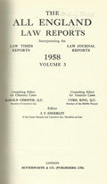 The All England Law Reports 1958 Volume 3