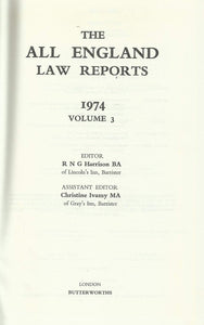 The All England Law Reports 1974 Vol 3