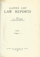 Lloyd's List Law Reports - 1963, Volume 1