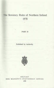 Northern Ireland Statutory Rules 1978 Part II
