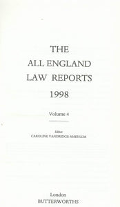 The All England Law Reports 1998: Vol 4
