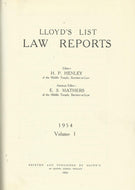 Lloyd's List Law Reports - 1954, Volume 1