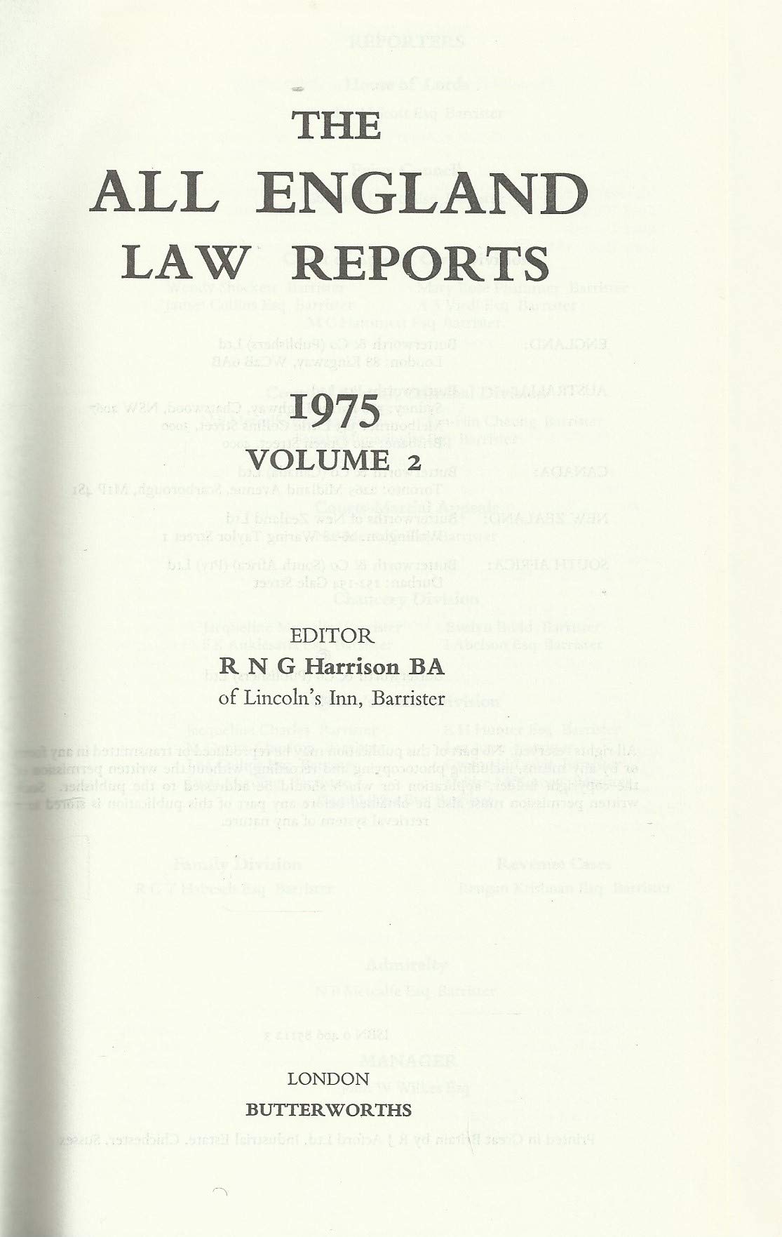 The All England Law Reports 1975: Volume 2