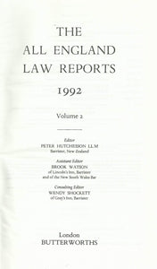 THE ALL ENGLAND LAW REPORTS 1992 VOLUME 2