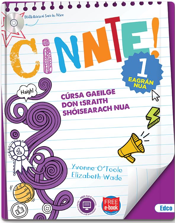 Cinnte! 1 - Eagrán Nua - Cúrsa Gaeilge don tSraith Shóisearach Nua